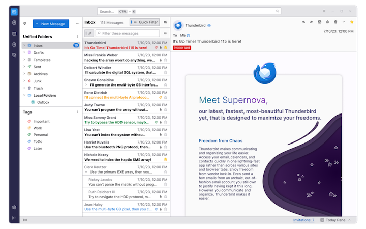 Thunderbird screenshot